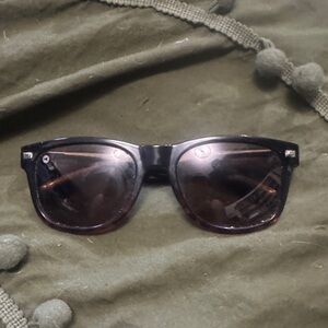 Men's Classic Wayfarer Sunglasses - Black/Brown